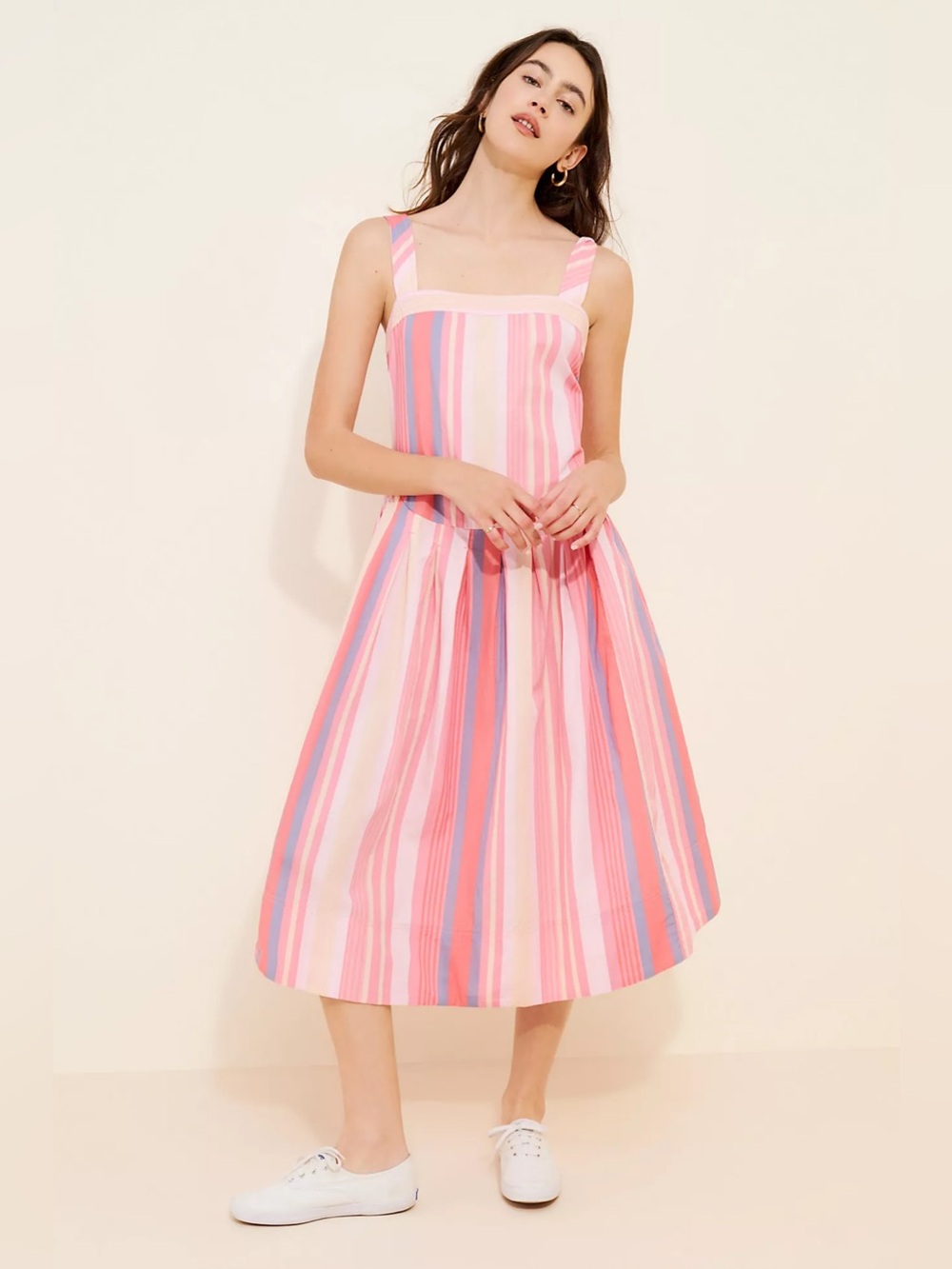 Free People Primavera Striped Midi Dress